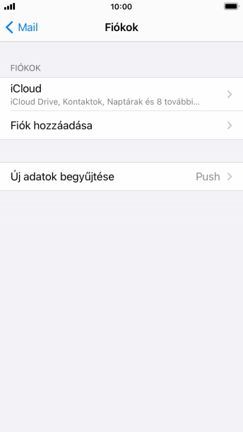 Válaszd a Fiók hozzáadása lehetőséget.