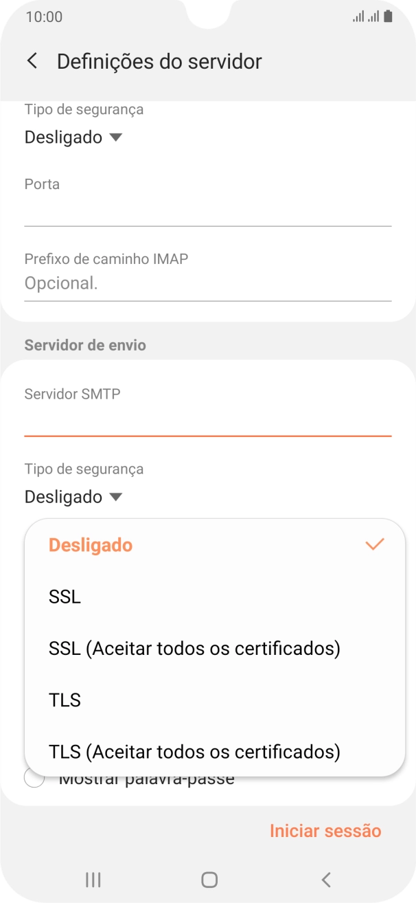 Prima TLS para ativar a função.
