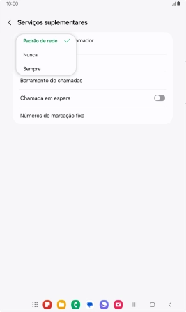 Prima Sempre para ativar a visualização do seu número.