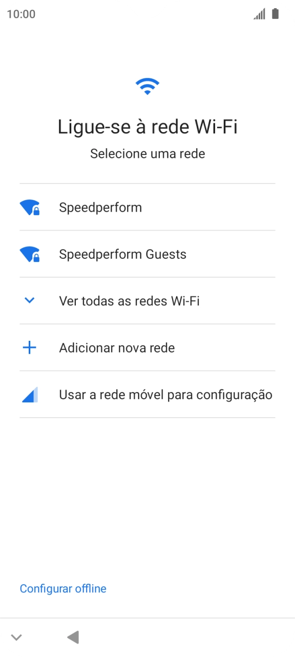 Prima a rede Wi-Fi pretendida.
