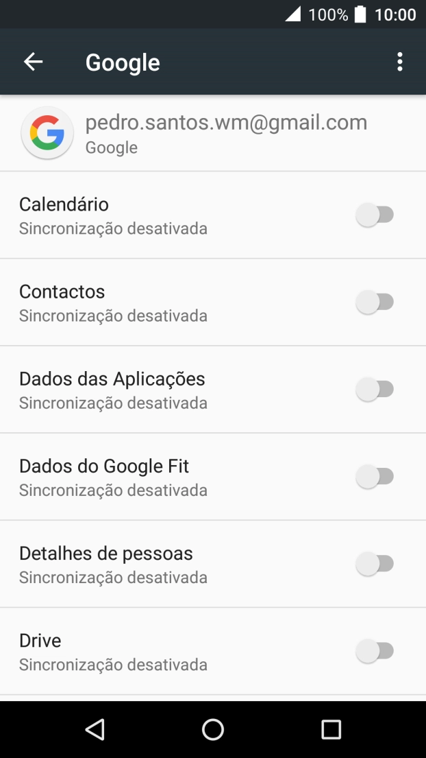 Prima Contactos para ativar a função.