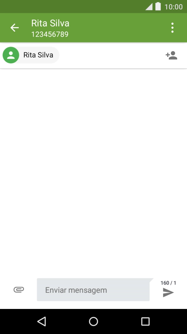 Prima o campo de escrita e escreva o texto da sua mensagem multimédia.