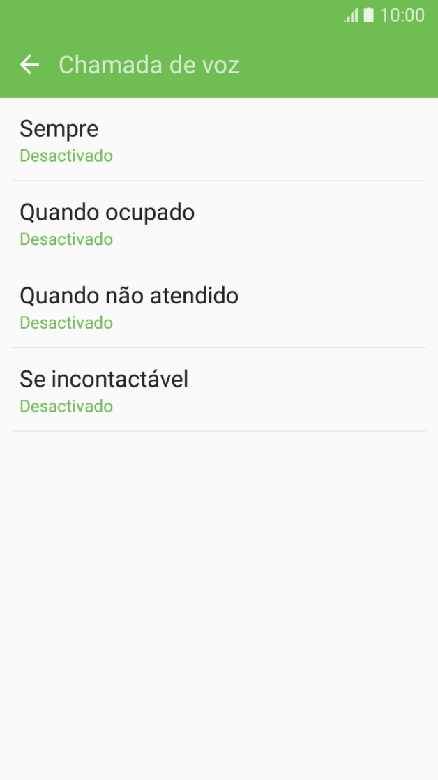 Prima o tipo de desvio pretendido.