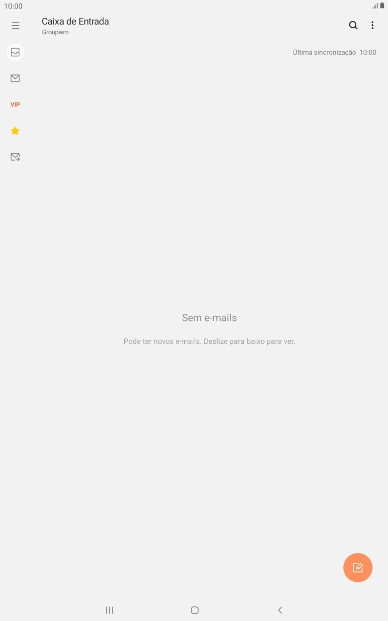 Prima o ícone de menu.