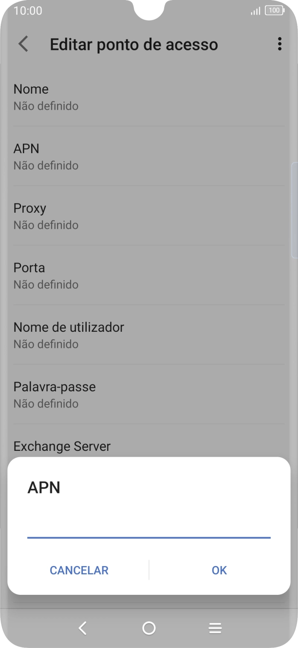 Introduza net2.vodafone.pt e prima OK.
