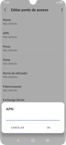 Introduza net2.vodafone.pt e prima OK.