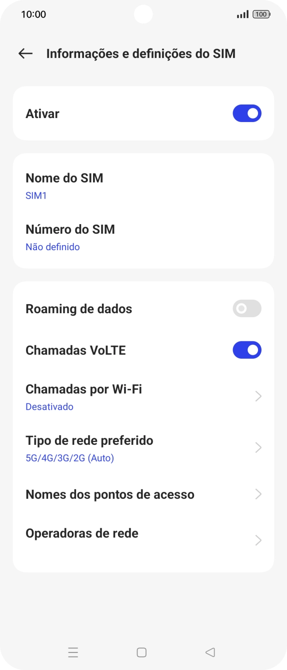 Prima Nomes dos pontos de acesso.