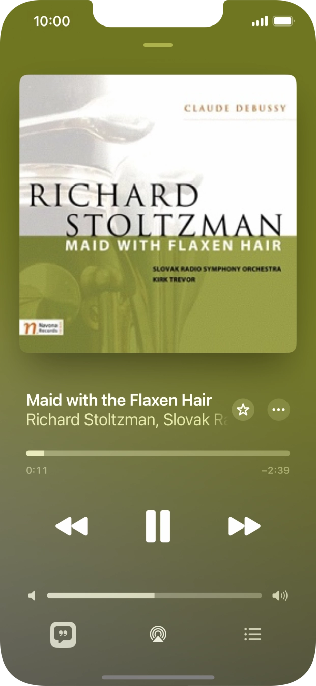 Prima a seta para a direita para ir para o ficheiro de música seguinte.