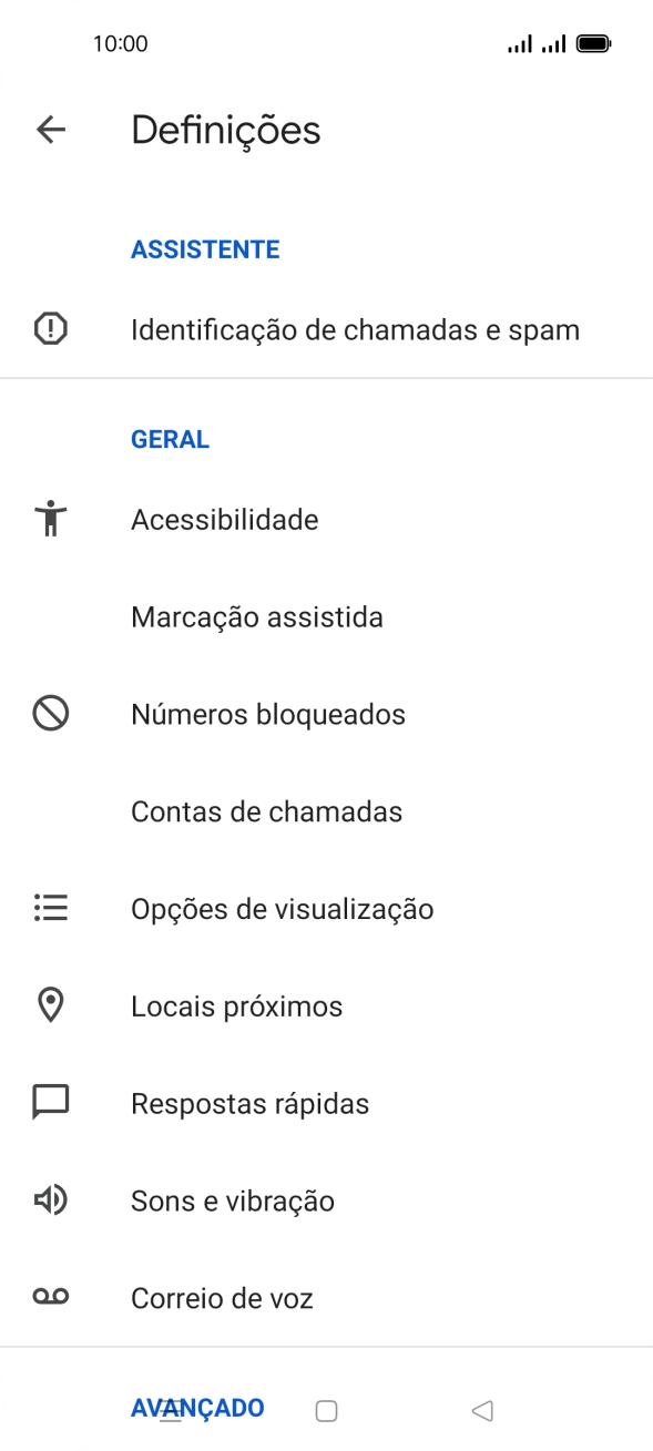 Prima Contas de chamadas.