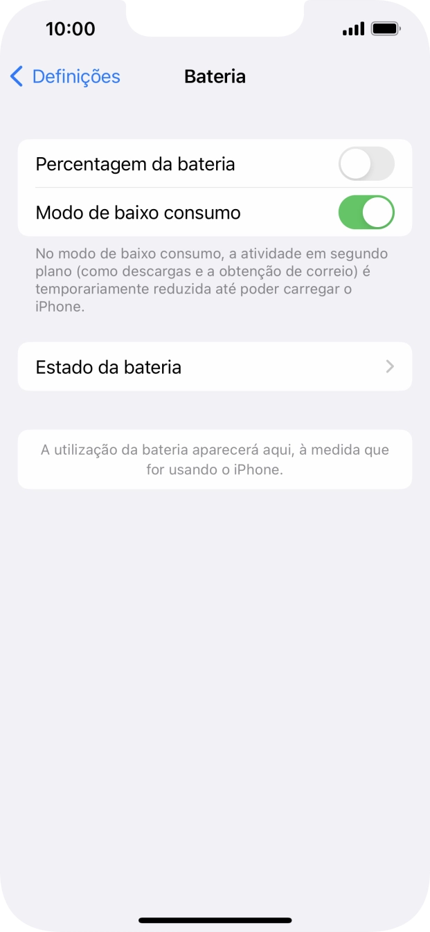 Para voltar ao ecrã inicial, deslize o dedo de baixo para cima a partir da base do ecrã.