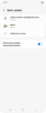 Prima Adicionar conta.