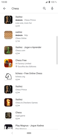 Prima a app pretendida.