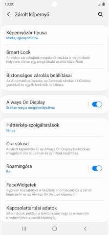 Válaszd a Képernyőzár típusa lehetőséget, és írd be a jelenlegi képernyőzárkódot.