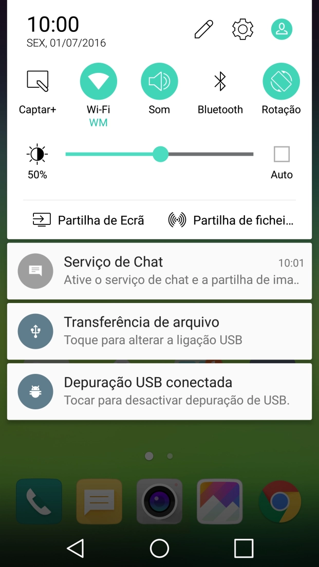Prima o ícone de definições.