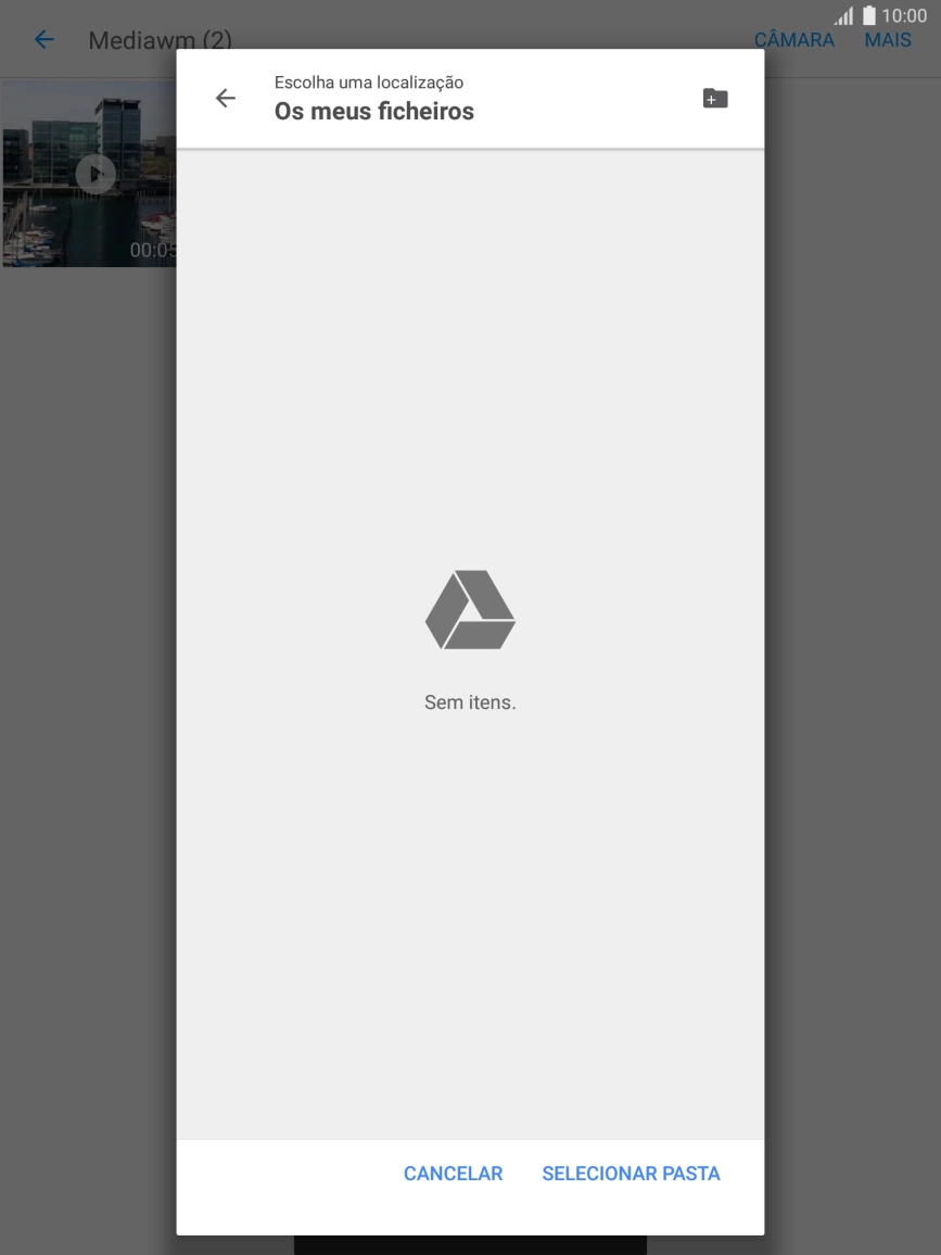 Prima SELECIONAR PASTA.