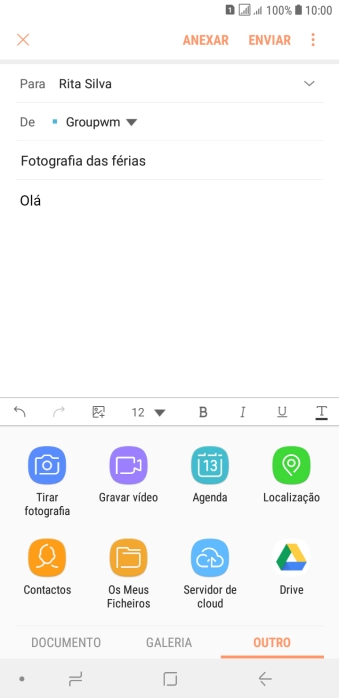 Prima Os Meus Ficheiros e vá até à pasta pretendida.