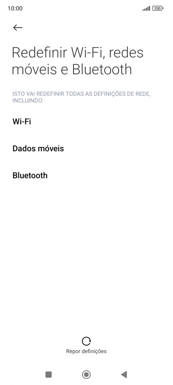 Prima Repor definições.