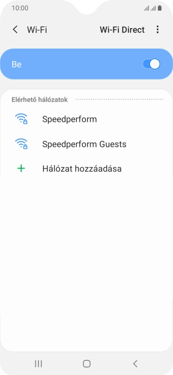 Válaszd ki a kívánt Wi-Fi hálózatot.