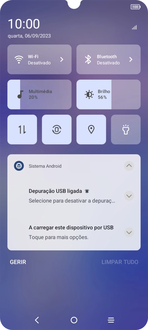 Prima Toque para mais opções..