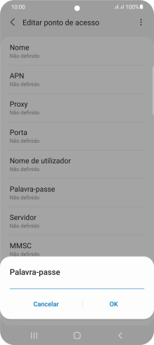 Introduza vodafone e prima OK.