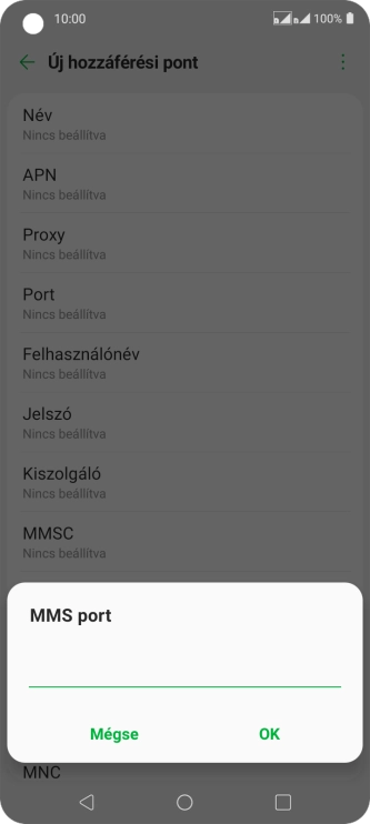 Írd be azt, hogy 8080, és válaszd az OK lehetőséget.