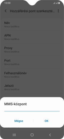 Írd be azt, hogy http://mms.vodafone.hu/servlets/mms, és válaszd az OK lehetőséget.