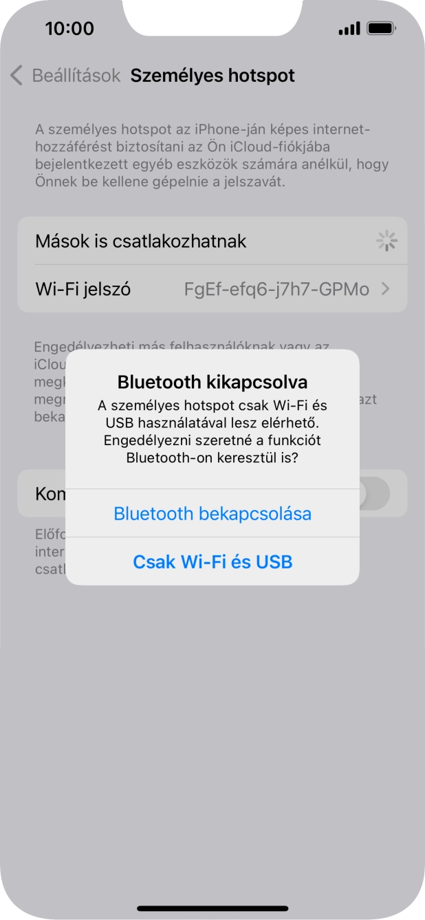 Amennyiben ki van kapcsolva a Wi-Fi, válaszd a Csak Wi-Fi és USB lehetőséget.