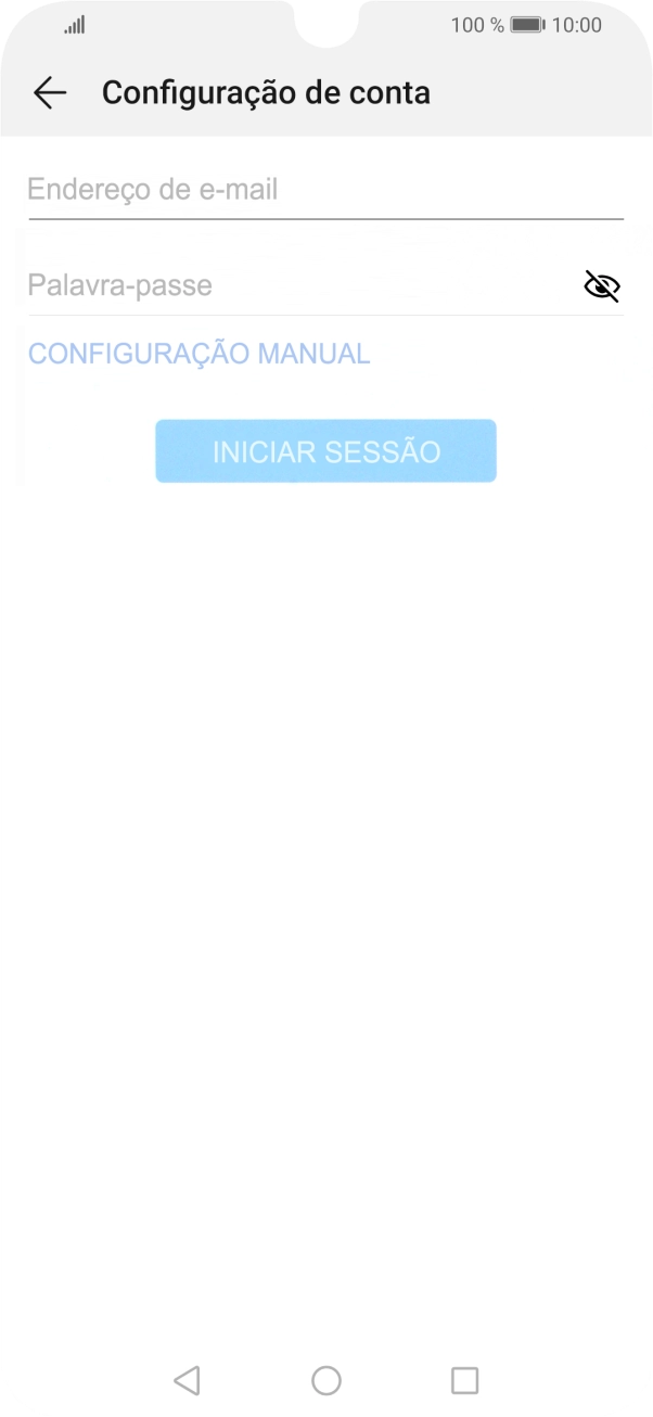 Prima Endereço de e-mail e introduza o seu endereço de e-mail Vodafone.