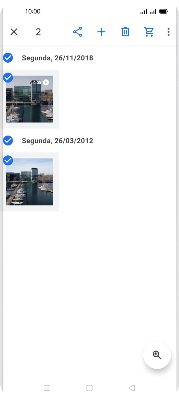 Prima o ícone para partilhar.