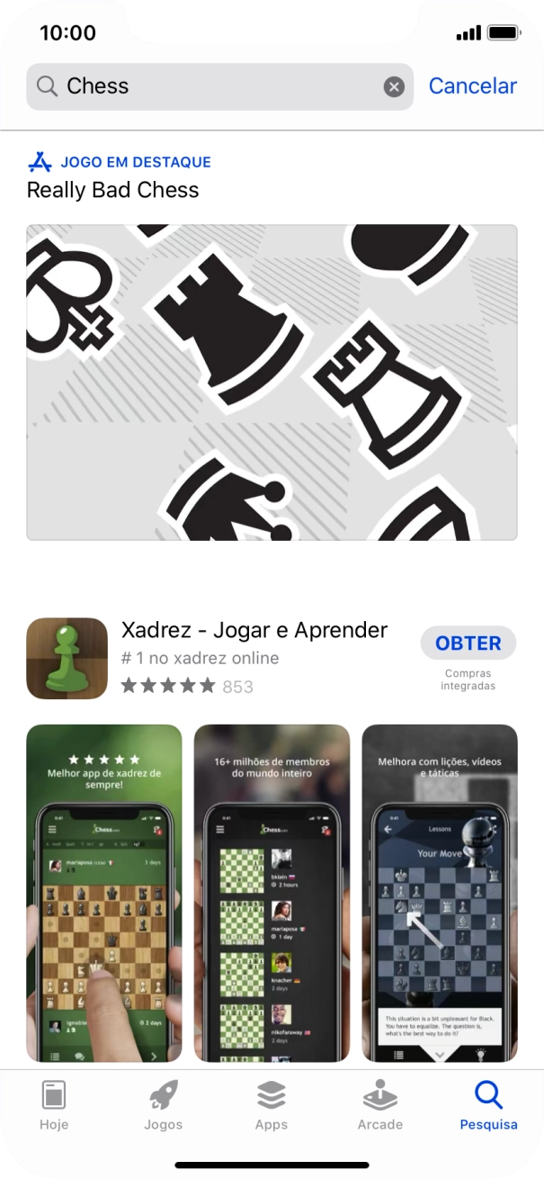 Prima a app pretendida.