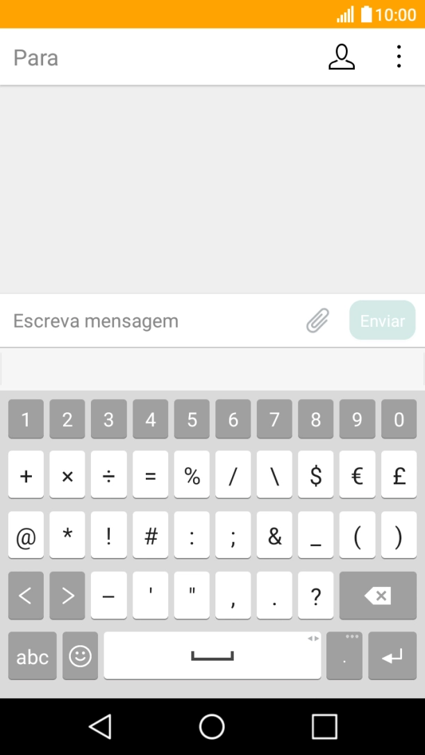 Prima os algarismos ou os caracteres especiais pretendidos.