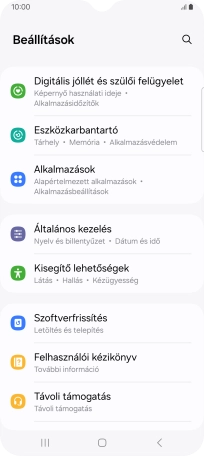 Válaszd az Általános kezelés lehetőséget.