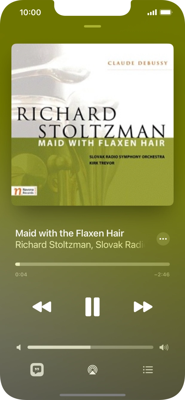 Prima a seta para a direita para ir para o ficheiro de música seguinte.