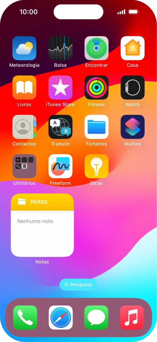 Se utilizar uma pilha de widgets: Deslize o dedo para cima ou para baixo na pilha para escolher o widget pretendido.