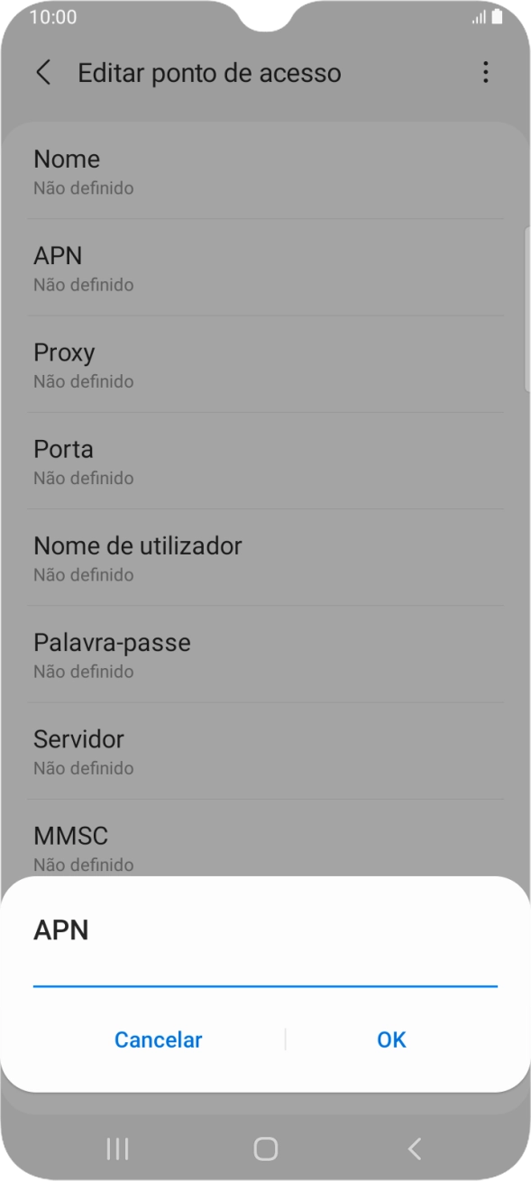 Introduza net2.vodafone.pt e prima OK.