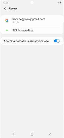 Válaszd a Fiók hozzáadása lehetőséget.