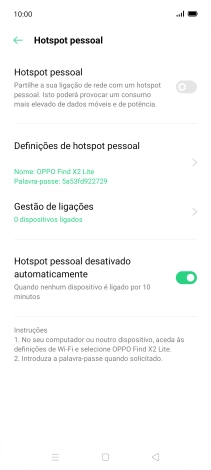 Prima Definições de hotspot pessoal.