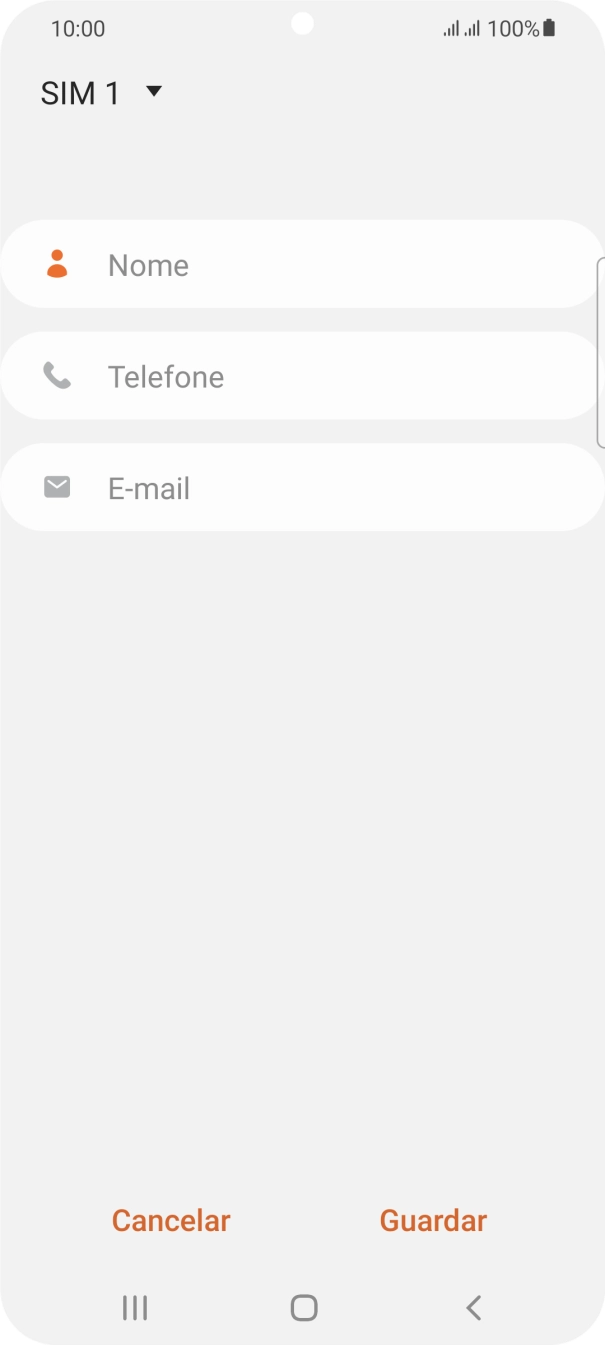 Prima a lista suspensa da lista de contactos.