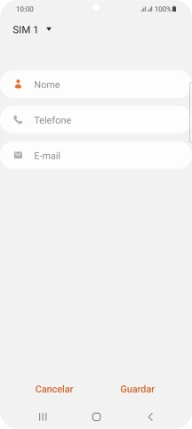 Prima a lista suspensa da lista de contactos.