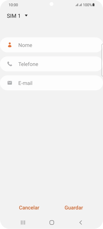 Prima a lista suspensa da lista de contactos.