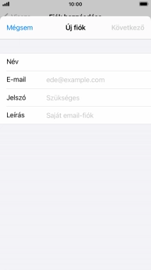 Kattints az E-mail mezőre, és írd be az e-mail címedet.