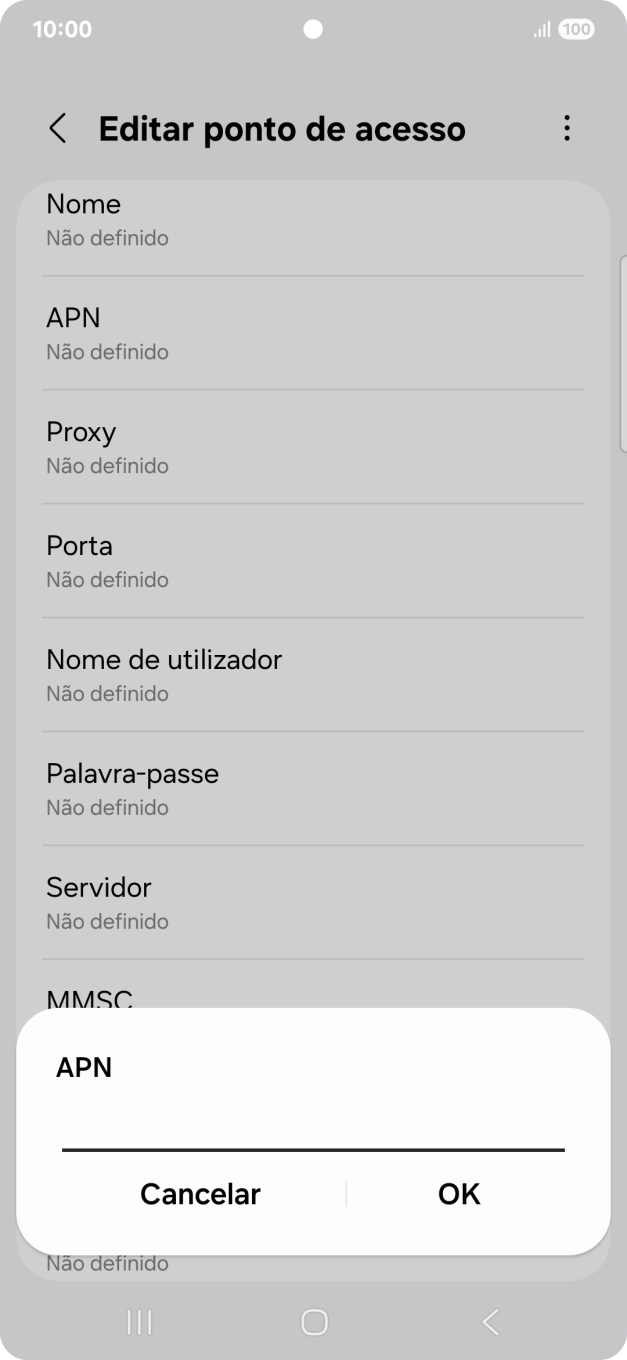 Introduza net2.vodafone.pt e prima OK.