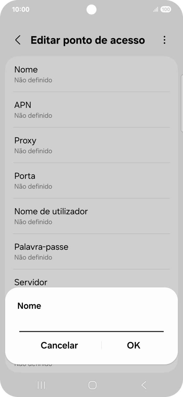 Introduza Vodafone MMS e prima OK.