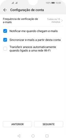 Prima Frequência de verificação de e-mails.