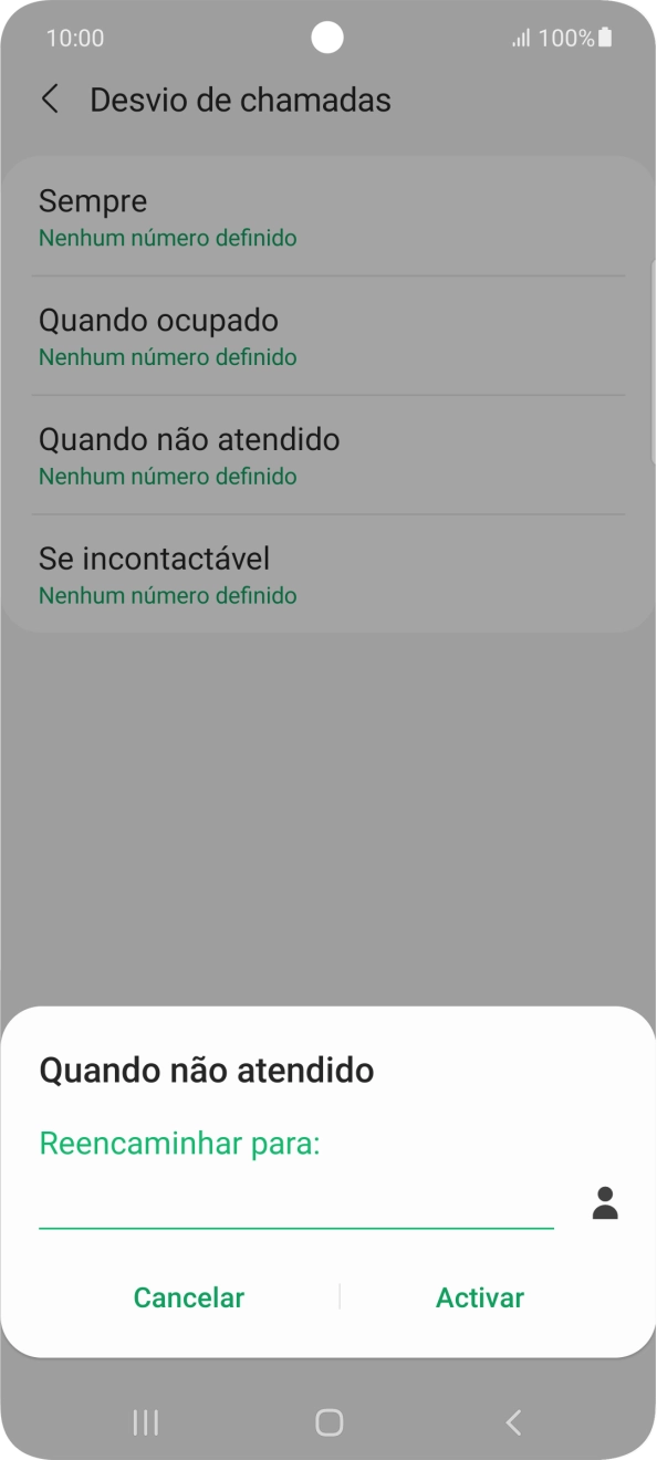 Introduza 123 e prima Activar.