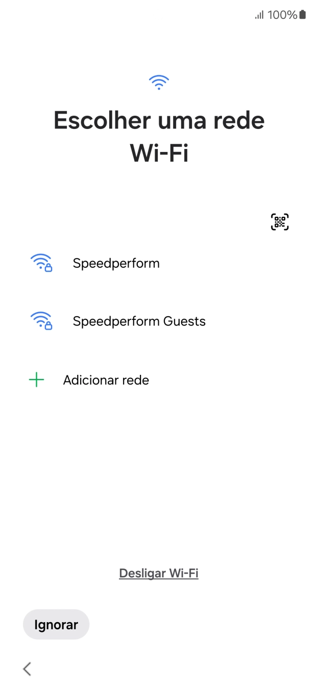 Prima a rede Wi-Fi pretendida.