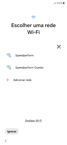 Prima a rede Wi-Fi pretendida.
