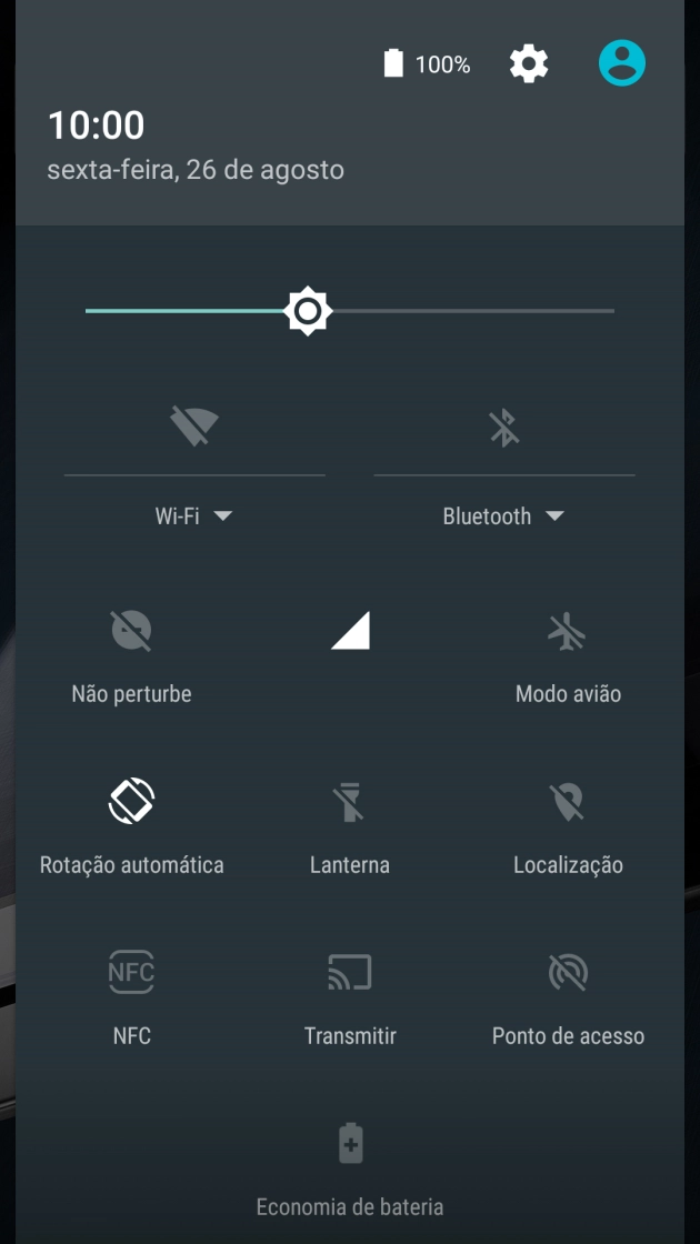 Prima o ícone de definições.