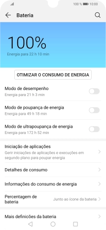 Prima o indicador junto à definição pretendida para ativar a função.