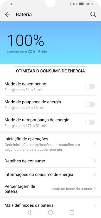 Prima o indicador junto à definição pretendida para ativar a função.